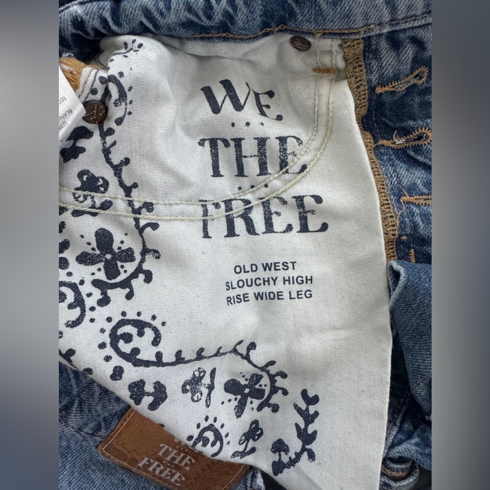 Free People wide leg jeans 24 - Picture 4 of 5